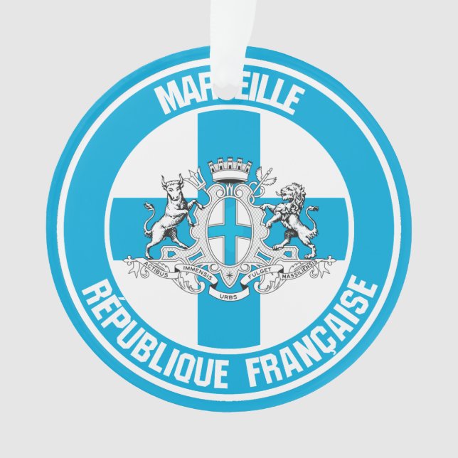 Marseille Round Emblem Ornament (Vorderseite)