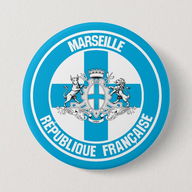 Marseille-RundEmblem Button (Vorderseite)