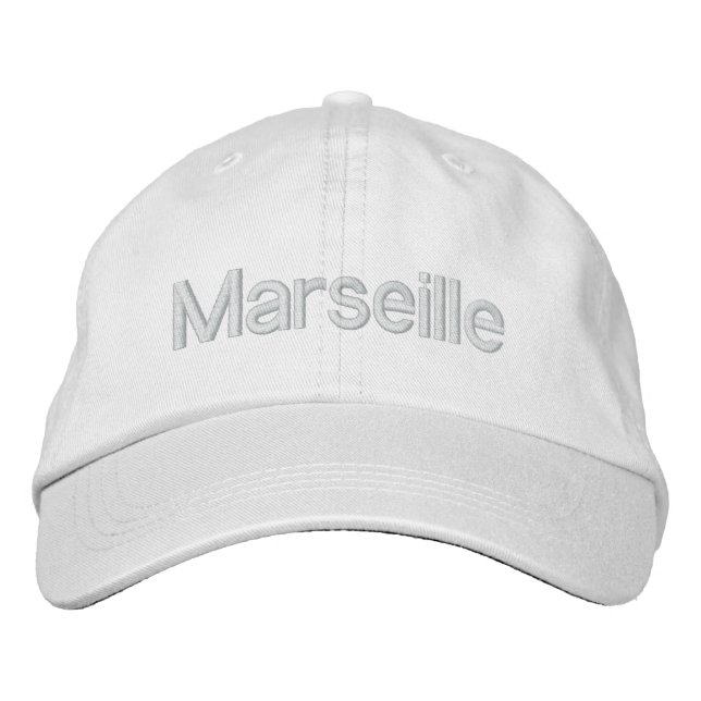 Marseilles-Kappe Bestickte Baseballkappe (Vorderseite)