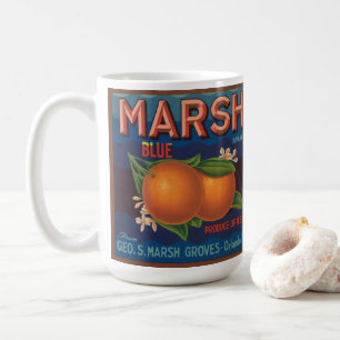 Marsh Brand   Vintages Zitruszeichen Kaffeetasse