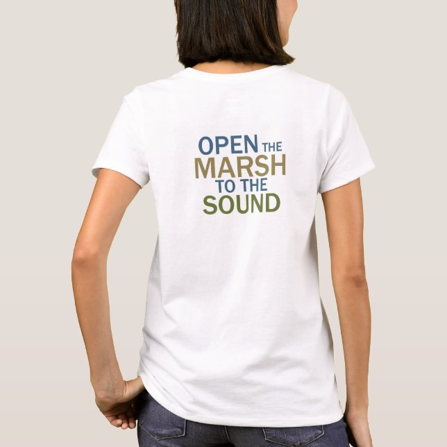 Marsh Estuary Shirt 1 mit Rückseite für Damen Edmo (Rückseite)