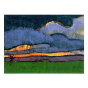 Marsh Landschaft mit einer Mühle   Emil Nolde   Fotodruck