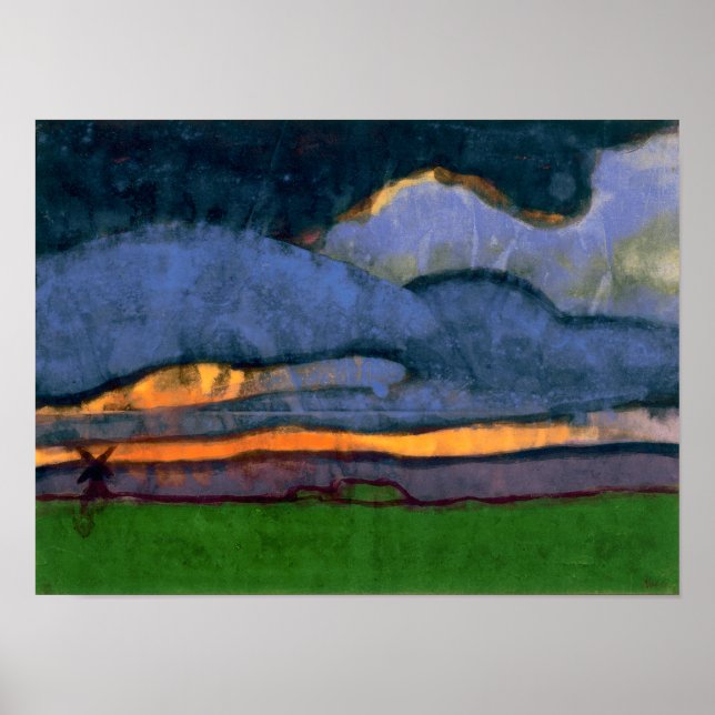 Marsh Landschaft mit einer Mühle | Emil Nolde | Poster (Vorne)