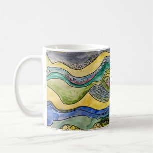 Marsh Watercolor auf Coffee Tasse