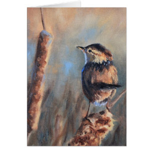 Marsh Wren Fine Art Grußkarte