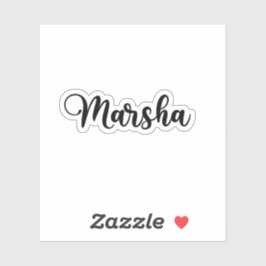 Marsha Name - Handgeschriebene Kalligrafie Aufkleber