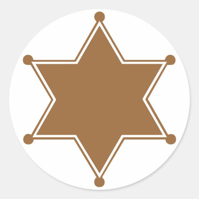 Marshal Abzeichen Runder Aufkleber (Vorderseite)