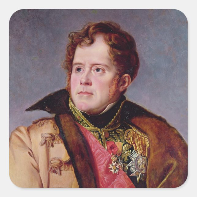 Marshal Michel Ney Duke of Elchingen, c.1804 Quadratischer Aufkleber (Vorderseite)