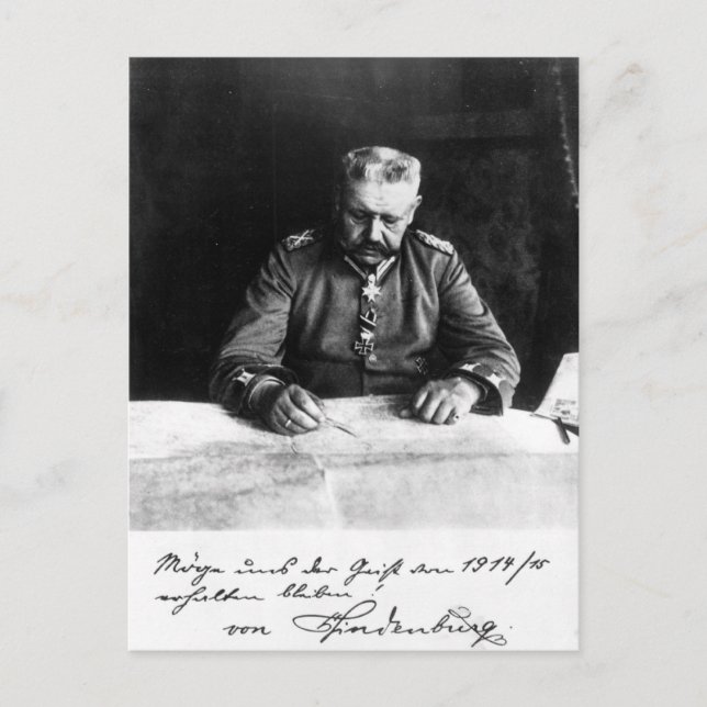 Marshal Paul von Hindenburg, 1914 Postkarte (Vorderseite)
