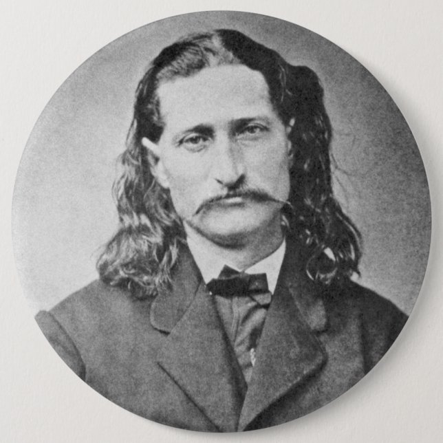 Marshal Wild Bill Hickok Old West Gunfighter Button (Vorderseite)