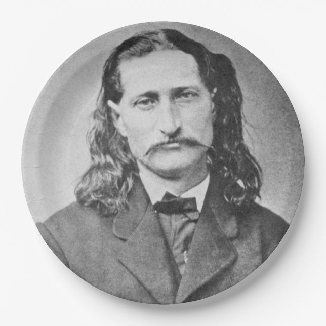 Marshal Wild Bill Hickok Old West Gunfighter Pappteller (Vorderseite)