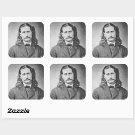 Marshal Wild Bill Hickok Old West Gunfighter Quadratischer Aufkleber