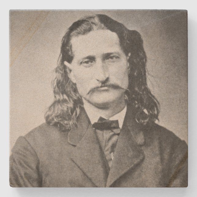 Marshal Wild Bill Hickok Old West Gunfighter Steinuntersetzer (Vorderseite)