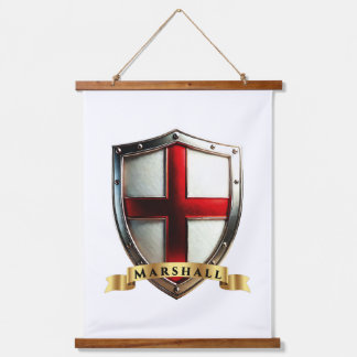 Marshall England National Heritage Schild Wandteppich Mit Holzrahmen