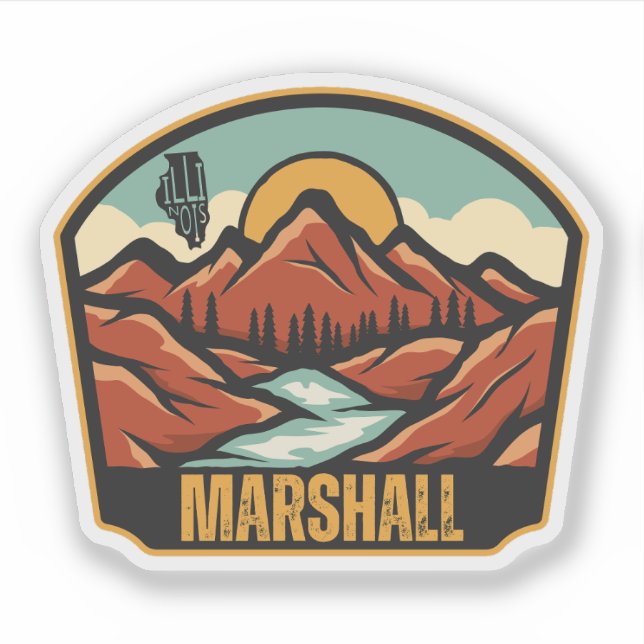 Marshall, Illinois Aufkleber (Vorderseite)