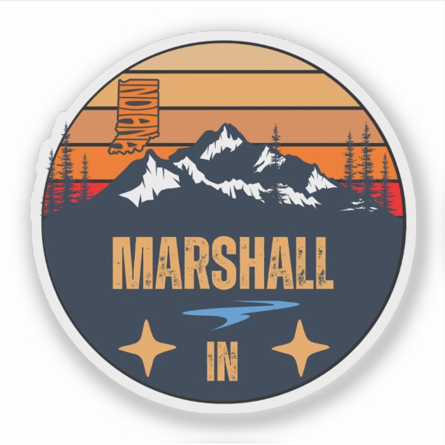 Marshall, Indiana Aufkleber (Vorderseite)