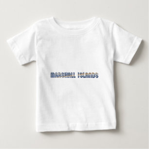Marshall-Inseln Typografie-Flaggenfarben Baby T-shirt