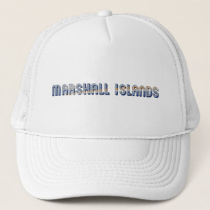 Marshall-Inseln Typografie-Flaggenfarben Truckerkappe