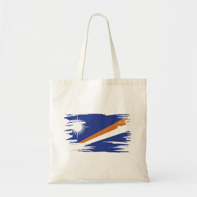Marshall Islands Flag Pinselspitzen Art Tragetasche (Vorne)