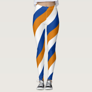 Marshall Islands Flaggenfarben diagonal gestreift Leggings