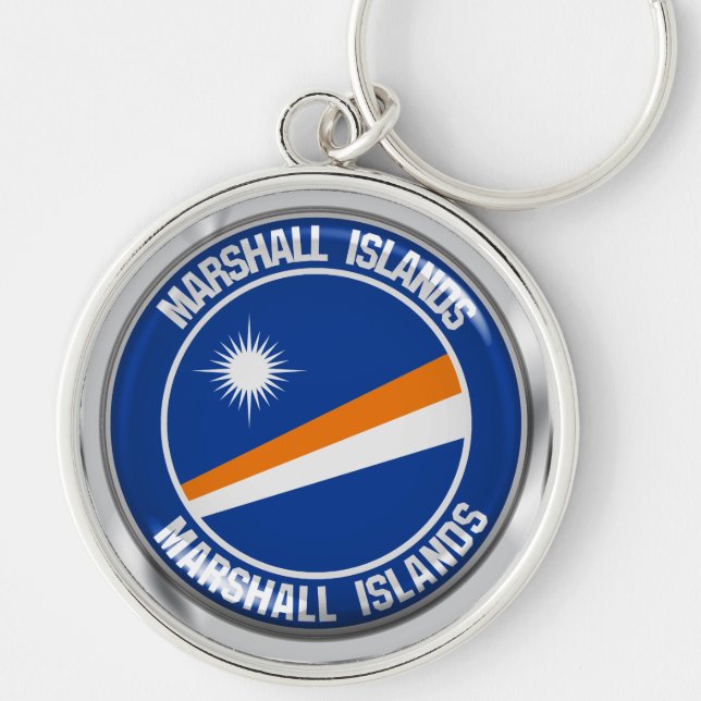 Marshall Islands Round Emblem Schlüsselanhänger (Vorne)