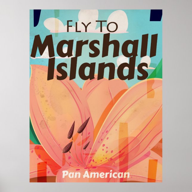 Marshall Islands Vintage Reiseplakat Poster (Vorne)
