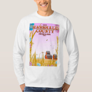 Marshall Landkreis '1836' Indiana Reiseplakat. T-Shirt