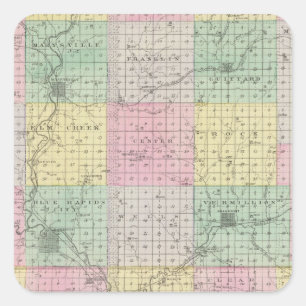Marshall Landkreis and Irving, Kansas Quadratischer Aufkleber