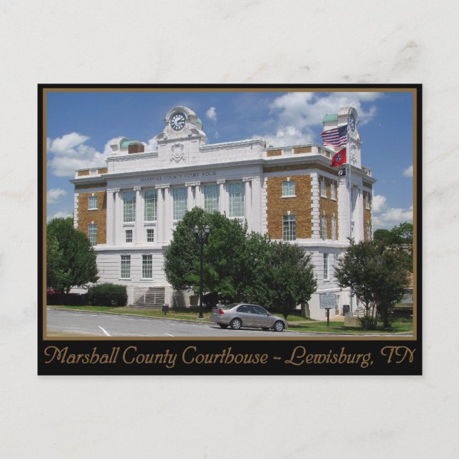 Marshall Landkreis Courthouse - Lewisburg, TN Postkarte (Vorderseite)