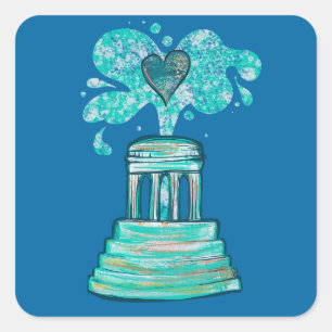 Marshall Michigan Fountain Quadratischer Aufkleber