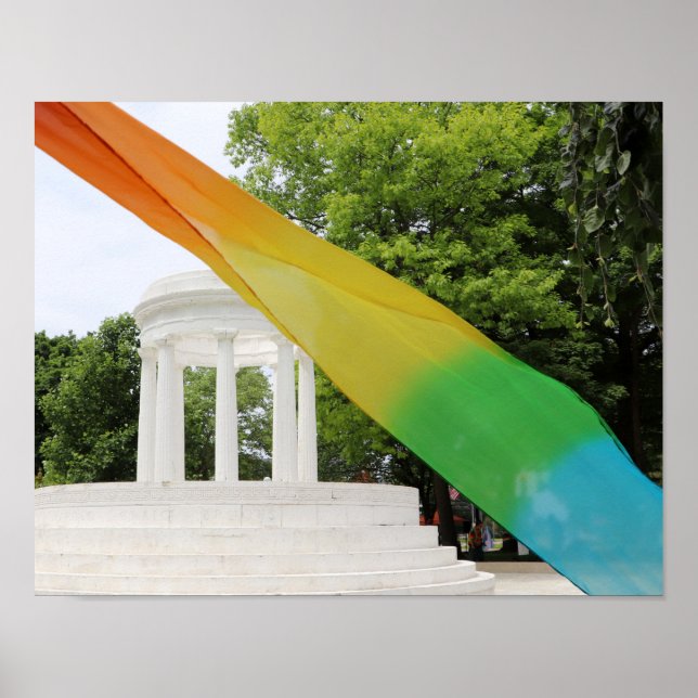 Marshall Michigan Pride Regenbogen  Poster (Vorne)