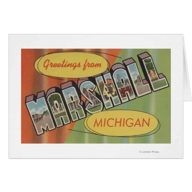 Marshall, Michigan - Scènes de grandes lettres (Devant horizontal)