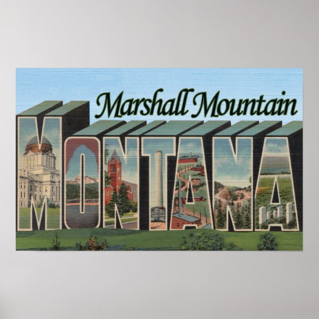 Marshall Mountain, Montana Poster (Vorne)