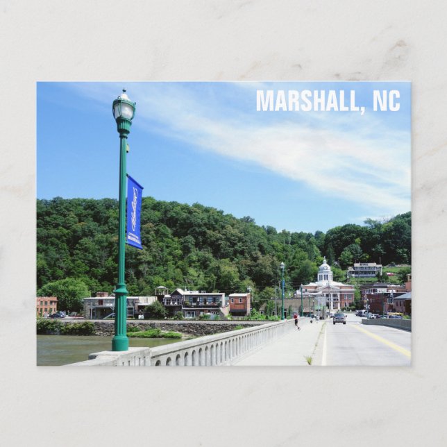 Marshall North Carolina Travel Foto Postkarte (Vorderseite)