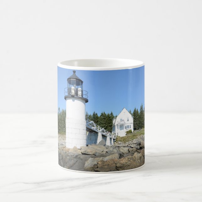 Marshall Point Leuchtturm in Maine Kaffeetasse (Mittel)