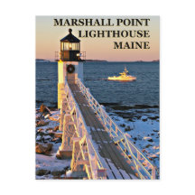 Marshall Point Light, Maine Postcard