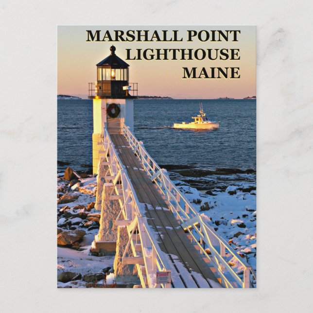 Marshall Point Light, Maine Postcard Postkarte (Vorderseite)