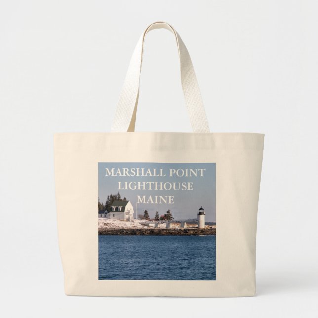 Marshall Point Lighthouse, Port Clyde Maine Jumbo Stoffbeutel (Vorne)