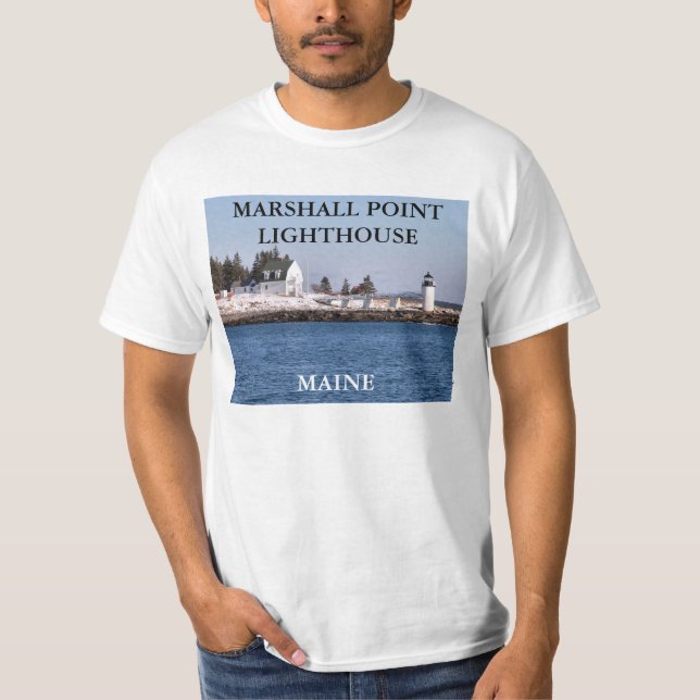 Marshall Point Lighthouse, Port Clyde Maine T-Shirt (Vorderseite)