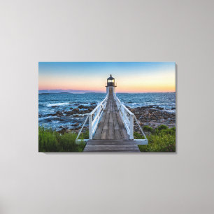 Marshall-Punkt-Leuchtturm am Sonnenuntergang Leinwanddruck