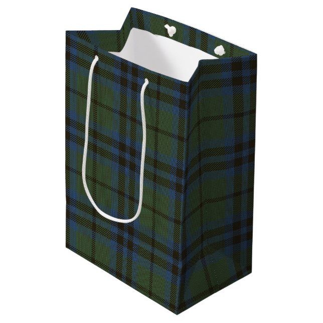 Marshall Tartan Mittlere Geschenktüte (Vorderseite Schrägansicht)