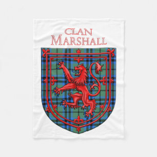Marshall Tartan Scottish Kariert Lion Rampant Fleecedecke