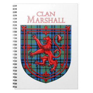 Marshall Tartan Scottish Kariert Lion Rampant Notizblock