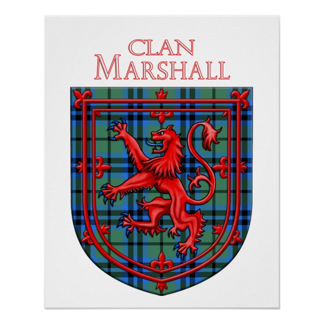 Marshall Tartan Scottish Kariert Lion Rampant Poster (Vorderseite)