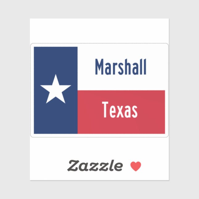 Marshall Texas Aufkleber (Blatt)