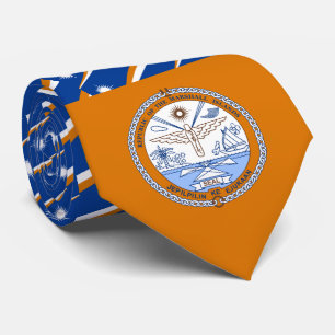 Marshallese Flag & Siegel, die Marshallinseln Krawatte