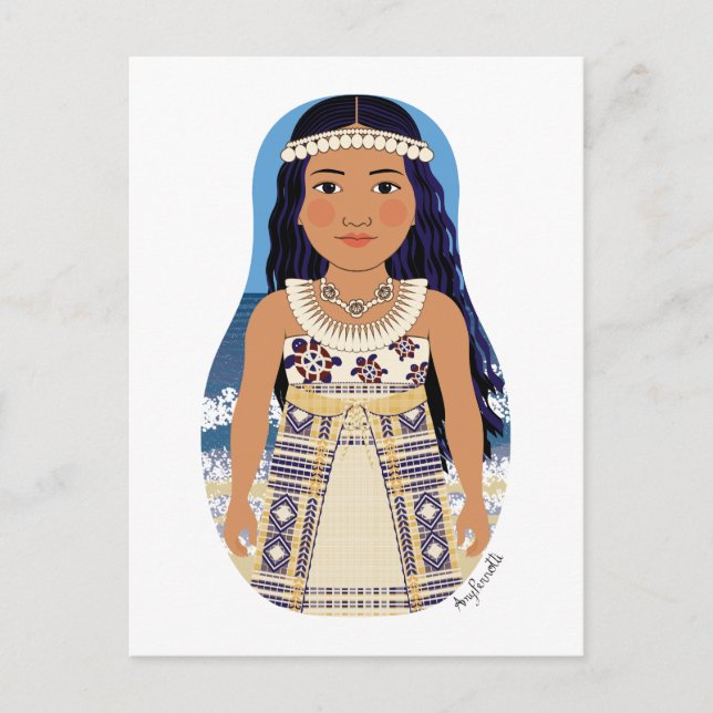 Marshallese Matryoshka Postcard Postkarte (Vorderseite)