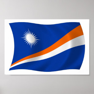 Marshallinseln Flagge Poster Druck