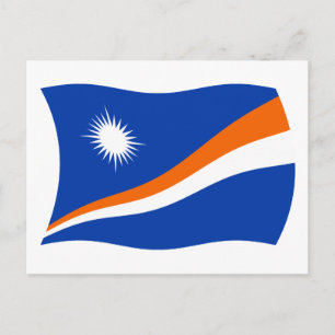 Marshallinseln Flagge Postkarte
