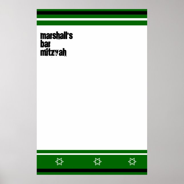 Marshalls Bar mitzvah-Brauch Poster (Vorne)